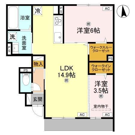 サザンレスト（102） 間取り図画像