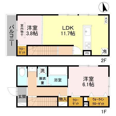 D-roomあいおいⅡ（101） 間取り図画像