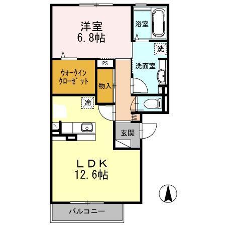 エスポワール西脇（203） 間取り図画像