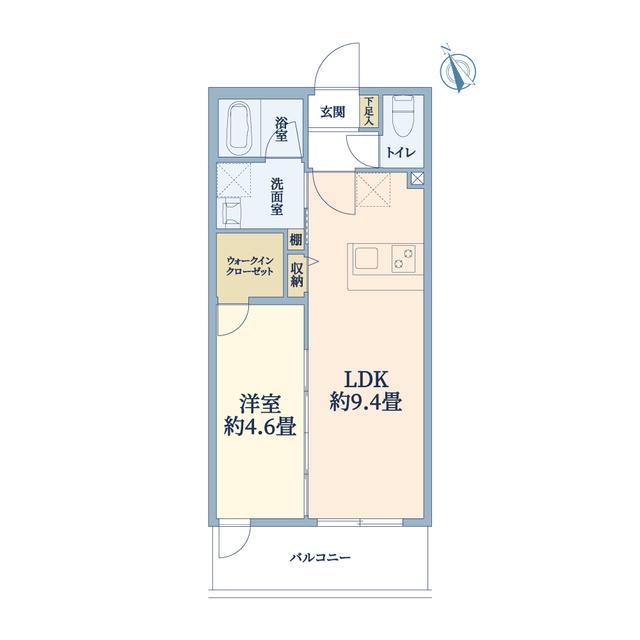 ウェルスクエア万代東（104） 間取り図画像