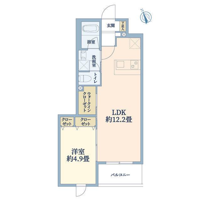 ウェルスクエア万代東（107） 間取り図画像