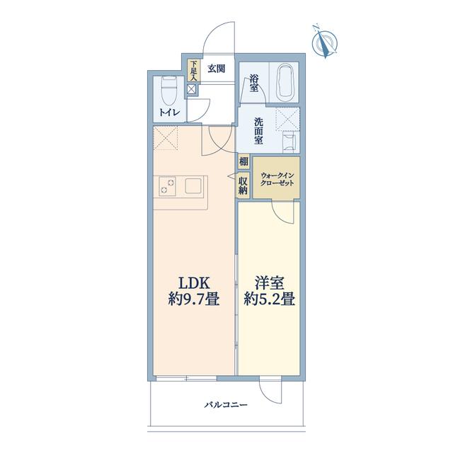 ウェルスクエア万代東（203） 間取り図画像