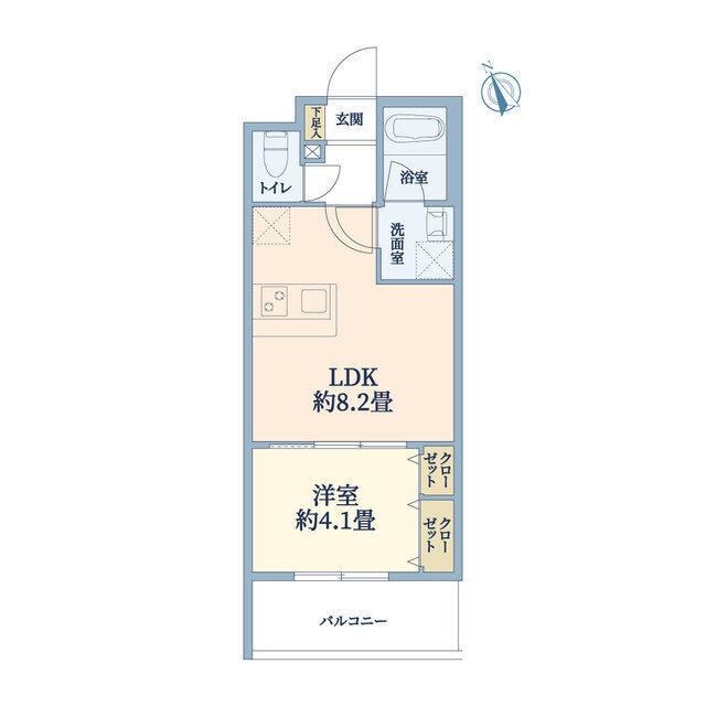ウェルスクエア万代東（205） 間取り図画像