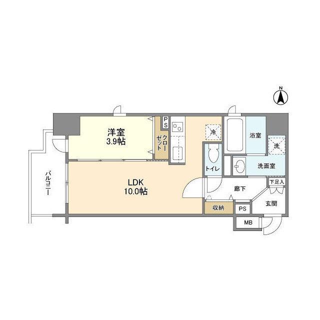アヴェニール北浜（0604） 間取り図画像