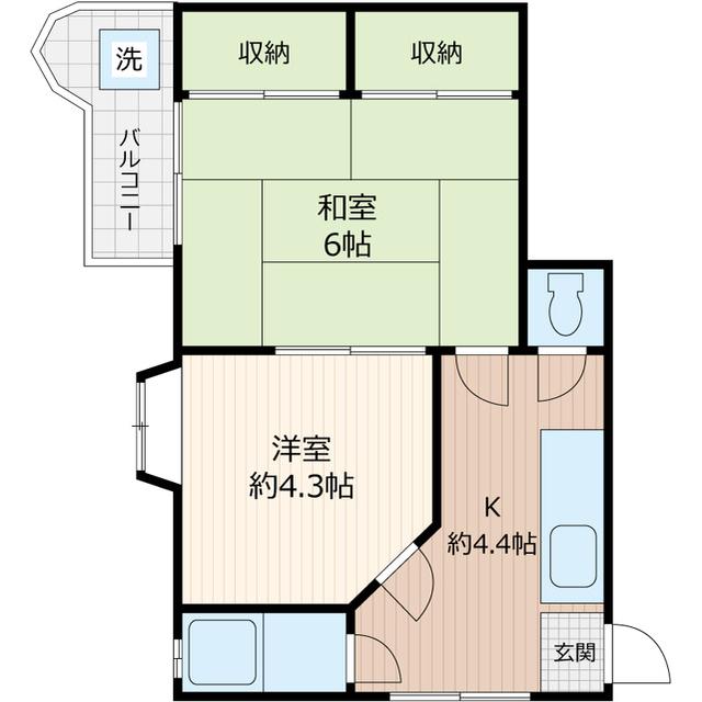 キャピタル住之江公園（301） 間取り図画像