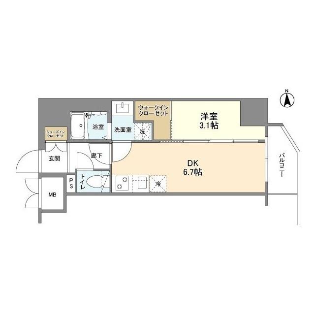 ＭＥＬＤＩＡ　ＣＲＥＳＴ桜ノ宮Ｋｉｒｓｃｈ（1001） 間取り図画像