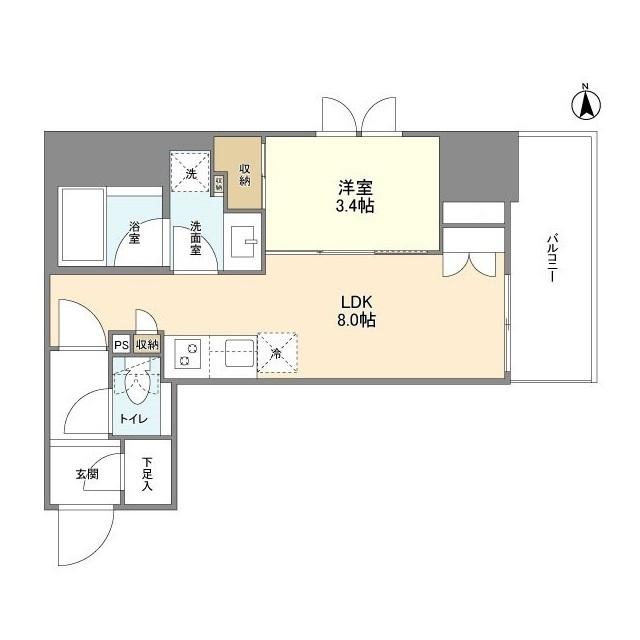 ルフォンプログレ堺筋本町タワーレジデンス（1307） 間取り図画像