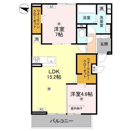 トリシアノーステラス（303） 間取り図画像