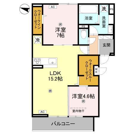 トリシアノーステラス（203） 間取り図画像