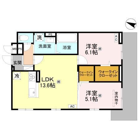 トリシアノーステラス（106） 間取り図画像