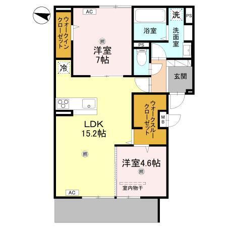 トリシアノーステラス（103） 間取り図画像