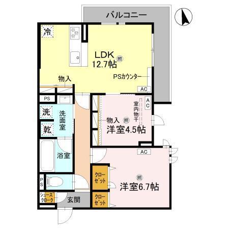 Clashist上住吉（203） 間取り図画像