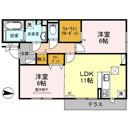 クレストコート　Ｏ＆Ｋ（102） 間取り図画像