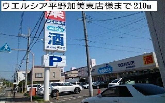 ウエルシア平野加美東店様：210m