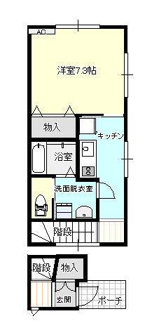アバンティ木津C棟（C205） 間取り図画像