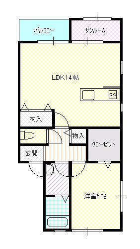 たんぽぽコーポ戸出Ｃ（102） 間取り図画像