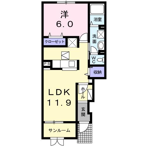 ローレルＮＳⅥ（102） 間取り図画像