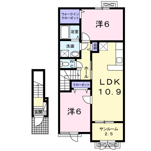 アンダンテ　いわせ野Ⅰ（204） 間取り図画像
