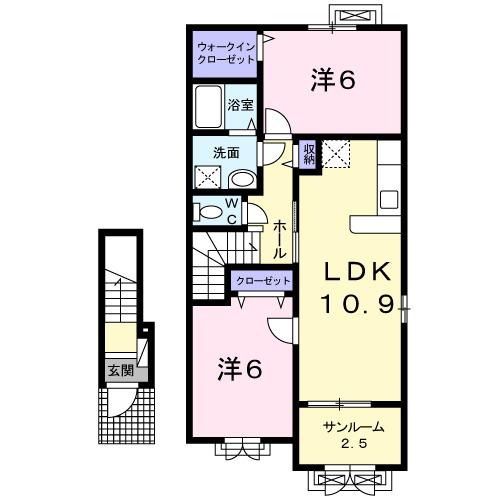 アンダンテ　いわせ野Ⅱ（202） 間取り図画像
