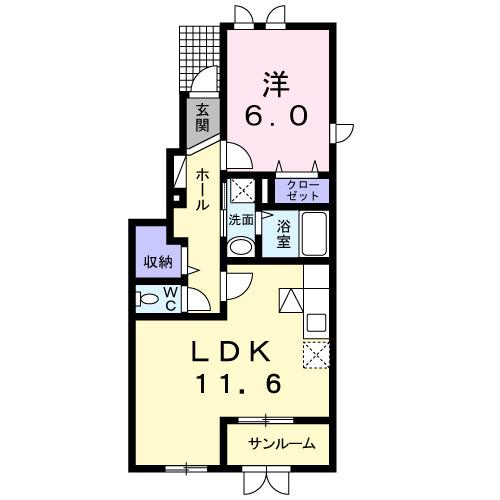 フォレストウェルⅡ（101） 間取り図画像