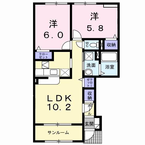 アンダンテ（103） 間取り図画像