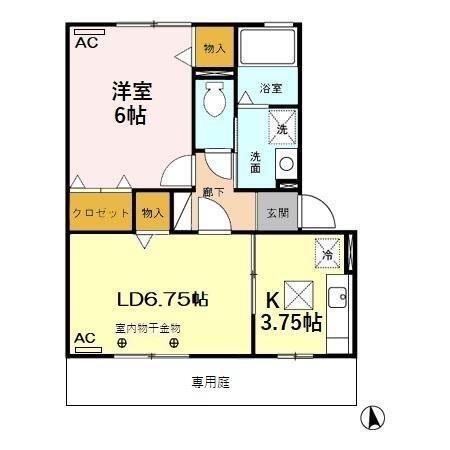 サン・ヴェルディⅡ（102） 間取り図画像