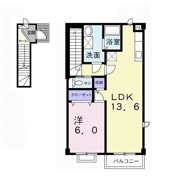 ソレアード７１Ｂ（201） 間取り図画像