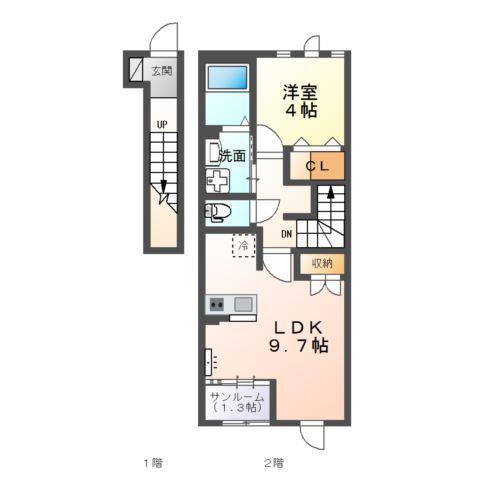 メゾン　リ・イルⅠ 間取り図画像
