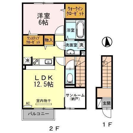 D-room アネーロ（206） 間取り図画像