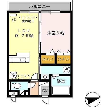 イン・ハピネスⅡ（203） 間取り図画像