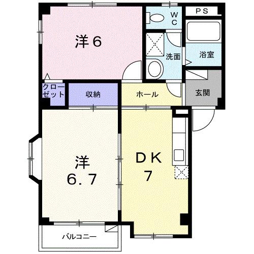 サニーガーデンハイツＢ（201） 間取り図画像