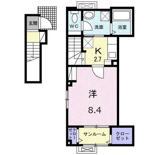 サラ（203） 間取り図画像