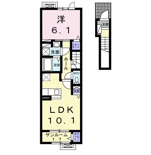 ヒカルサ高岡角ウエスト（204） 間取り図画像