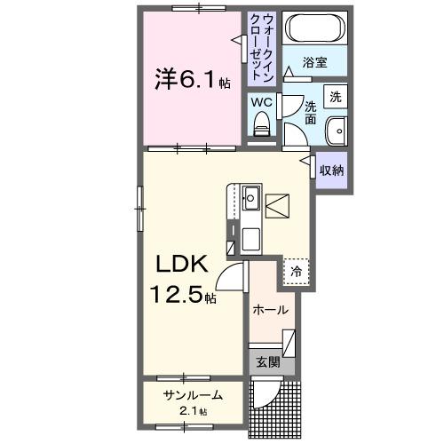 パルクみなみの杜（101） 間取り図画像