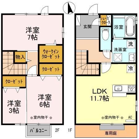 セレッソ大樹（101） 間取り図画像