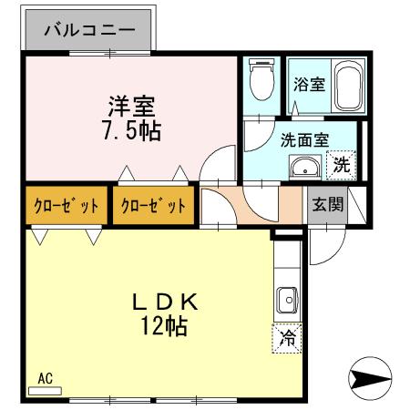 コーポコスモス（203） 間取り図画像
