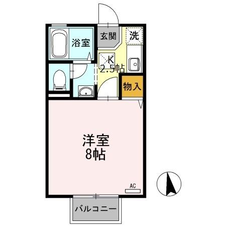 セジュール・ユタカ　Ａ棟（108） 間取り図画像