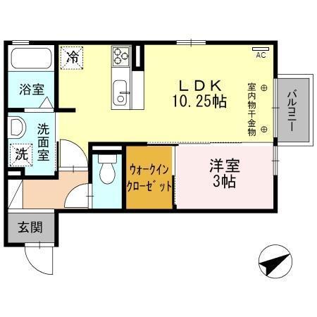 サムポワール（203） 間取り図画像