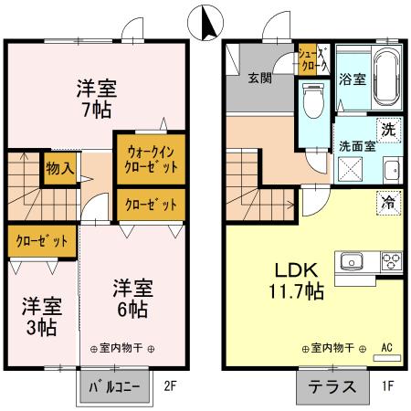 セレッソ大樹（107） 間取り図画像