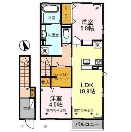 錦ガーデン 東（205） 間取り図画像