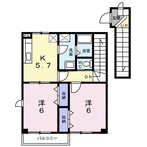 メゾンソレイユ（204） 間取り図画像