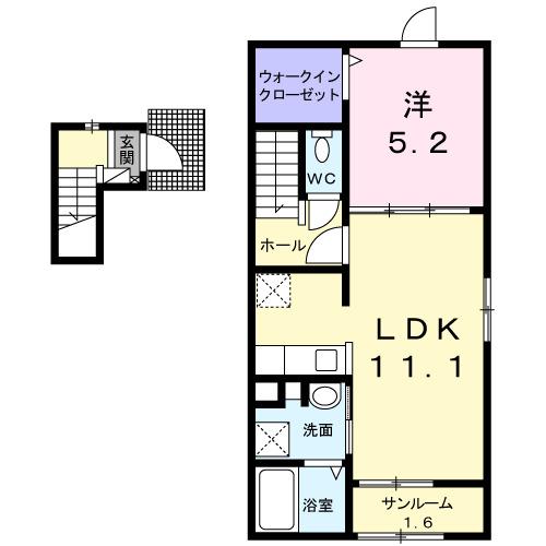 Ｒｅｖｉｖｅ８９　Ｅａｓｔ（201） 間取り図画像