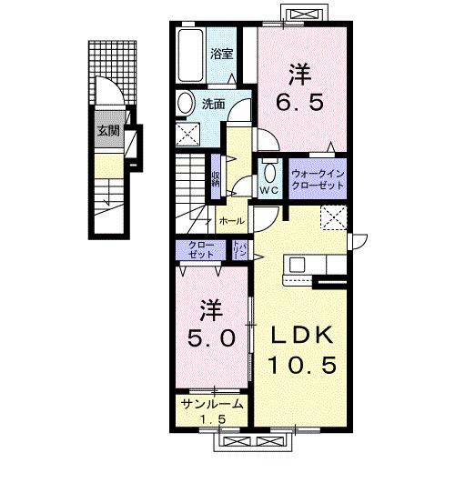 グラウス（201） 間取り図画像