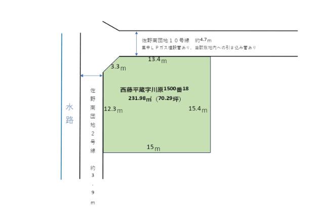 高岡市西藤平蔵　売り土地 区画図