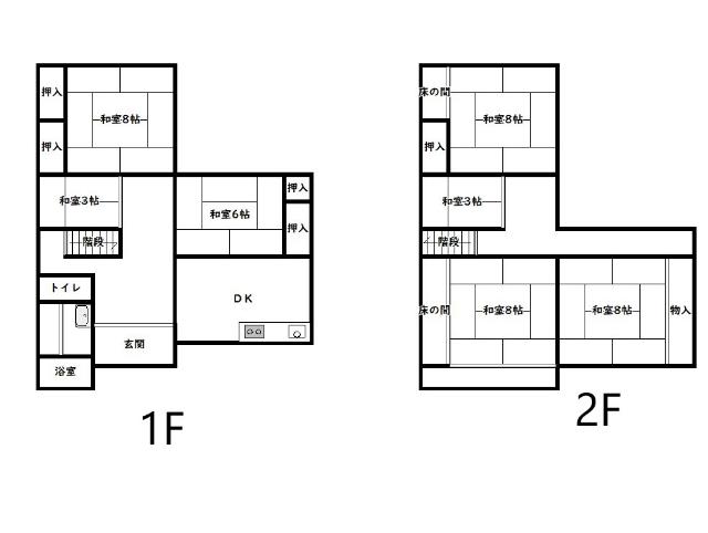 中川上町売家 間取り図画像