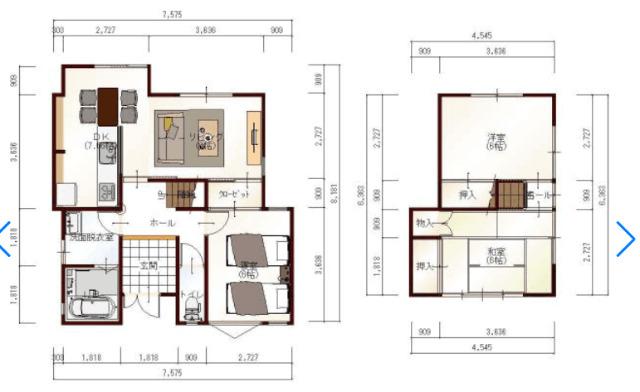 福岡町赤丸戸建て 間取り図画像
