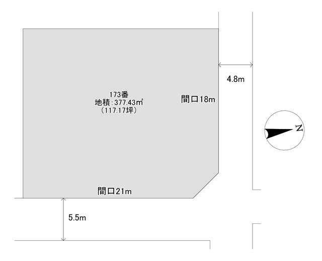 北東角地で日当たり良好