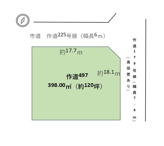 射水市作道売土地（U） 区画図
