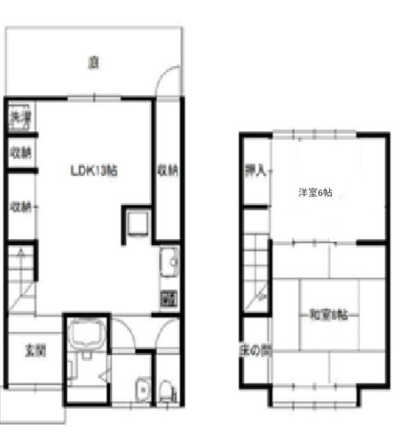 2階和室が洋室にリフォーム済み