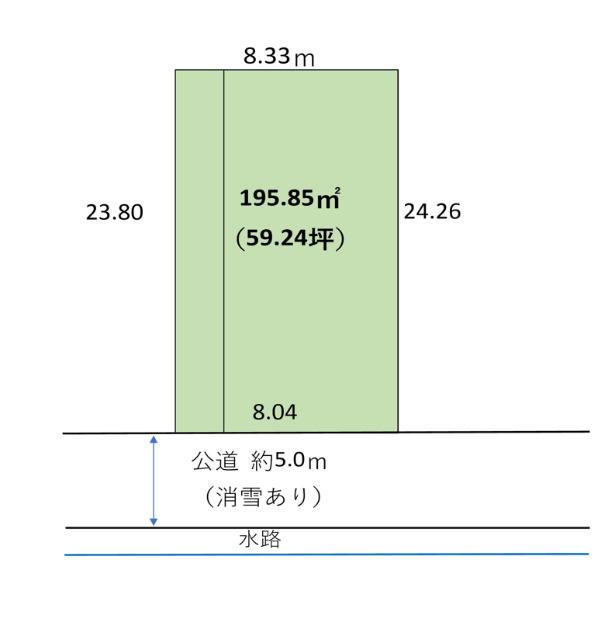 高岡市福岡町福岡新　売地 区画図
